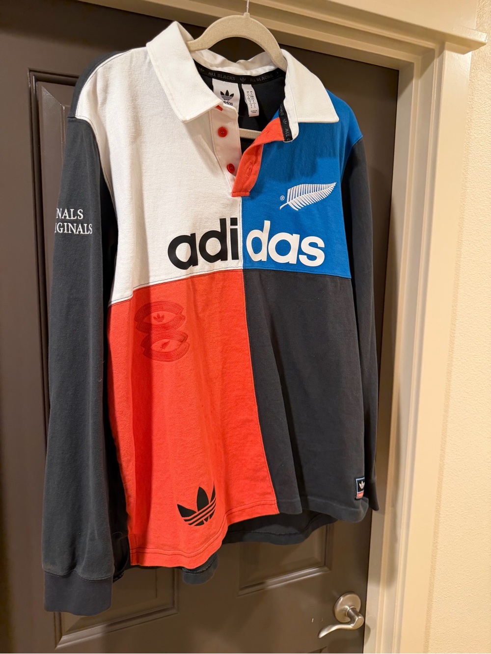 adidas ORIGINALS & ALL BLACKS HERITAGE RUGBY POLO Shirt - Picture 5 of 8